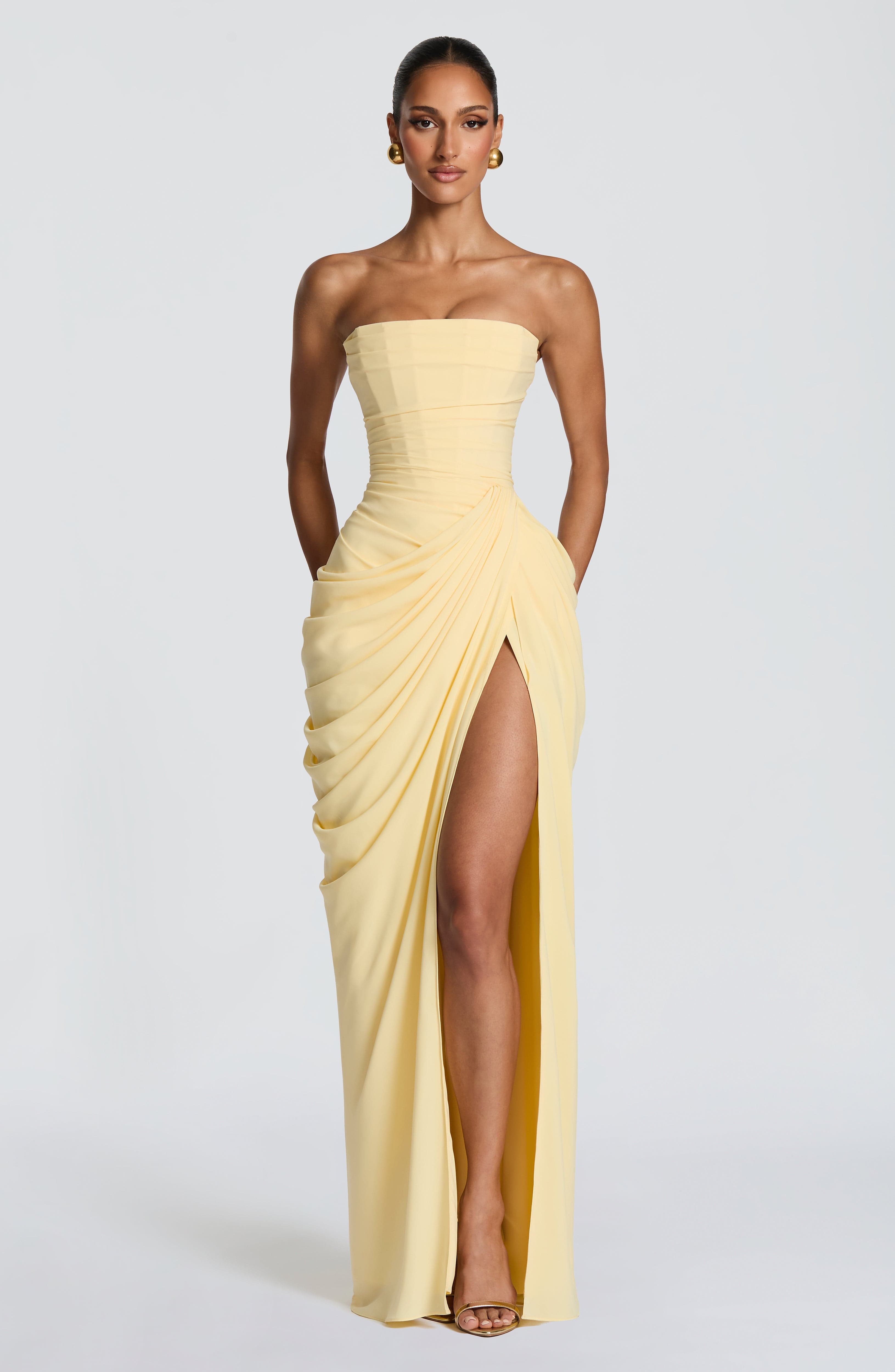 Cyrene Draped Maxi Dress