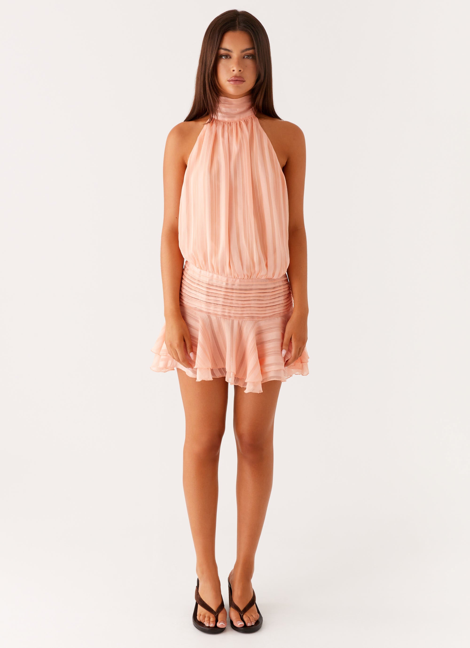 Solene Chiffon Mini Dress