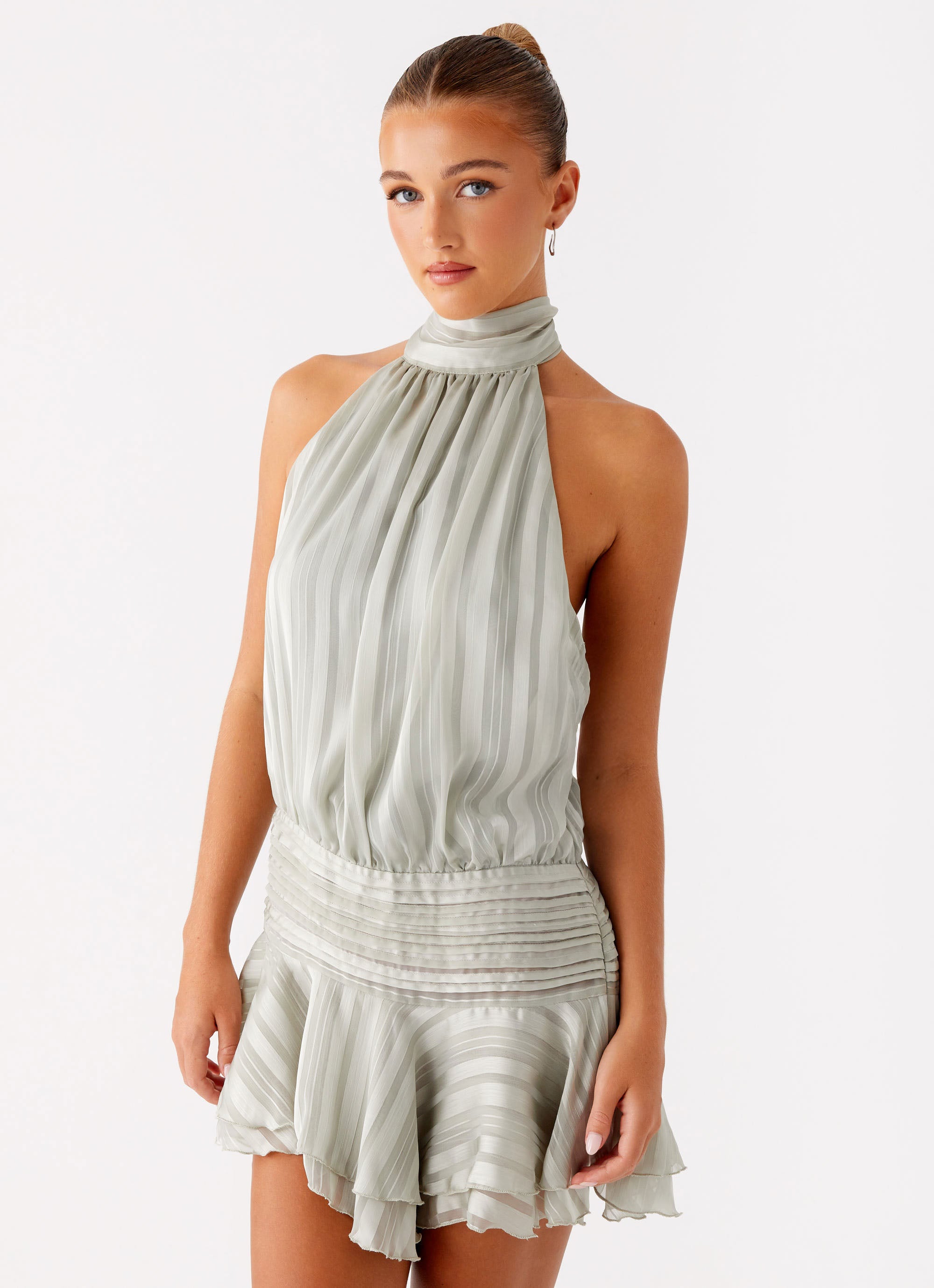 Solene Chiffon Mini Dress