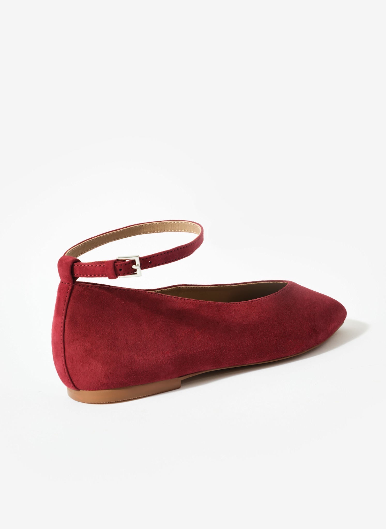 Crimson Velvet Flat Pumps