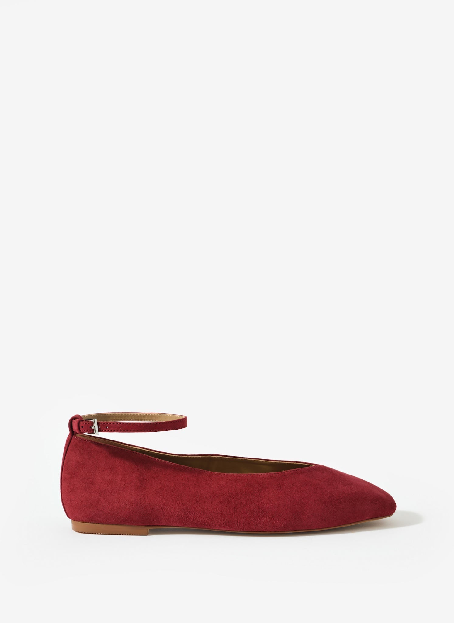 Crimson Velvet Flat Pumps