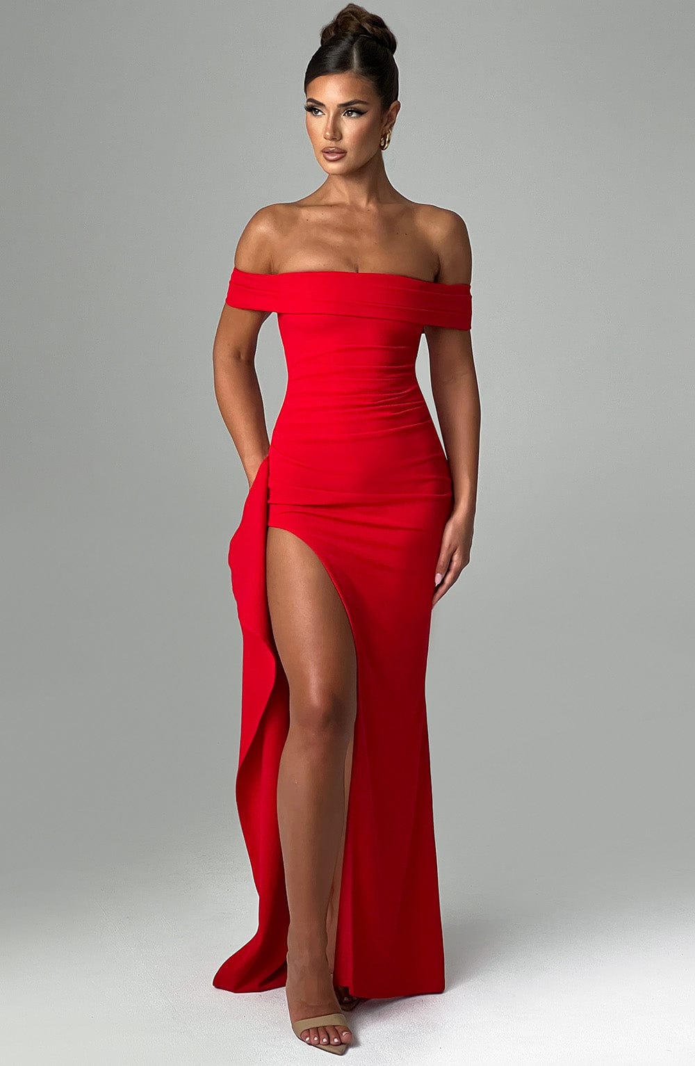 Élan Bardot Maxi Dress
