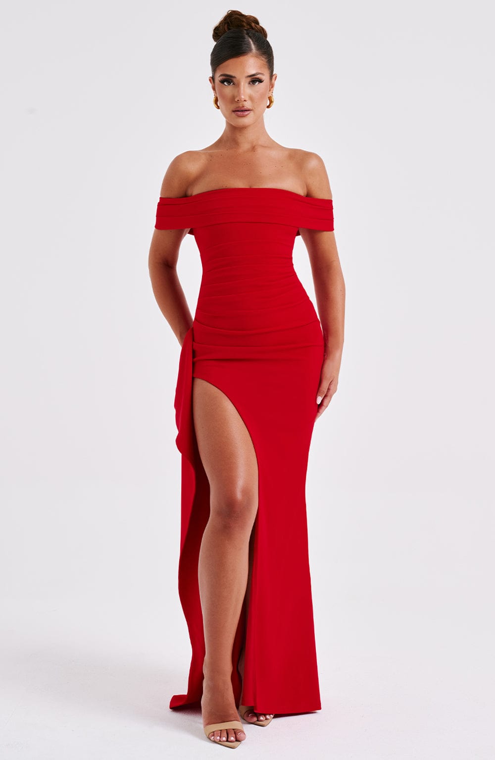 Élan Bardot Maxi Dress