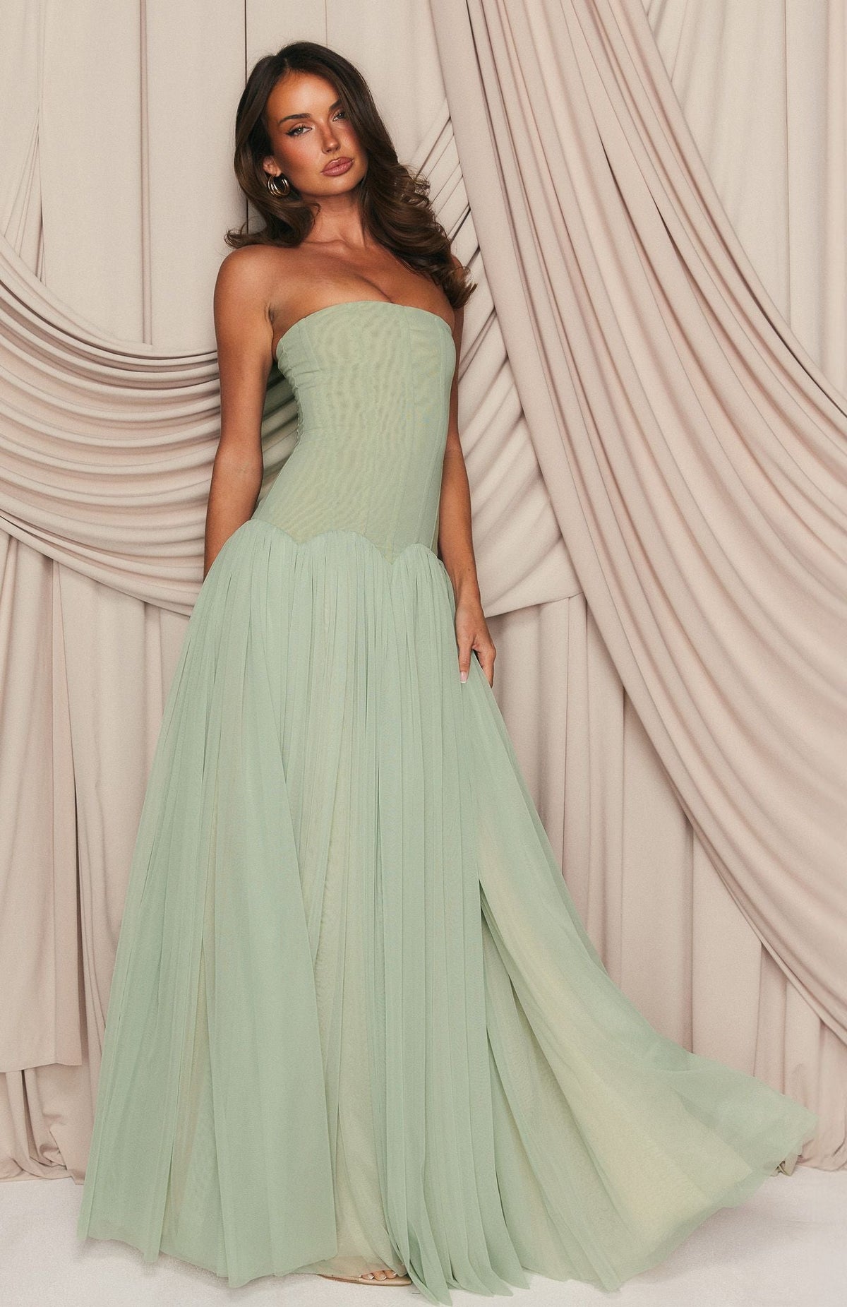 muse green dress Magic Maxi formal pink gown Floral Summer Maxi Dress our organic and sustainable Size:52