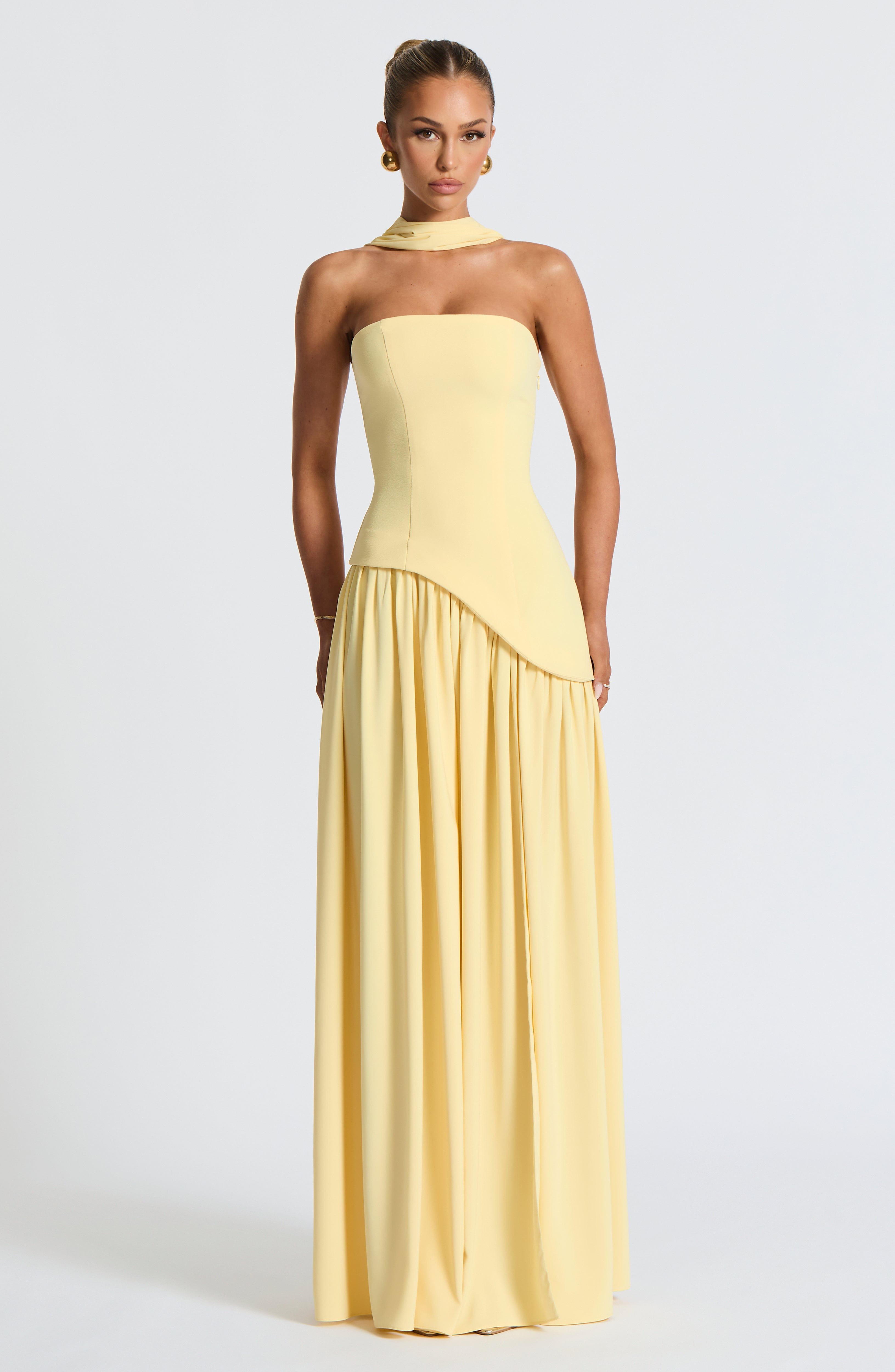 Aveline Split Chiffon Gown