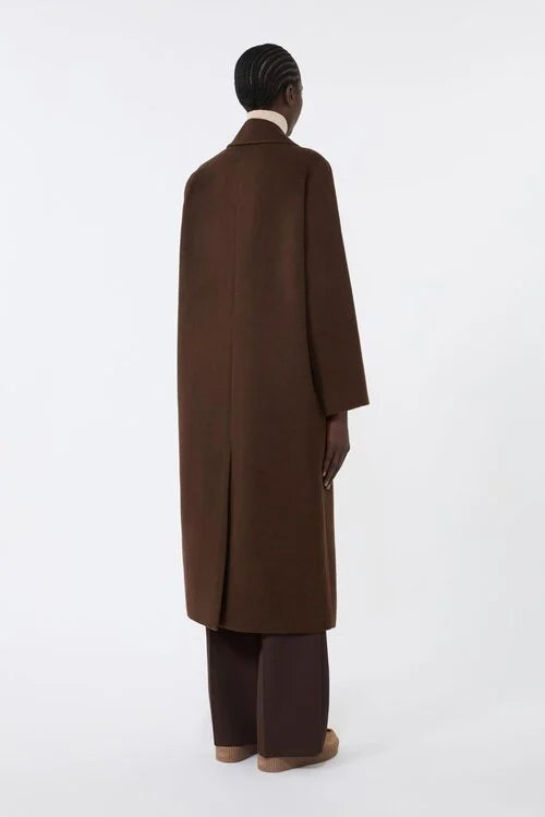 Chocolate Wool-Blend Coat