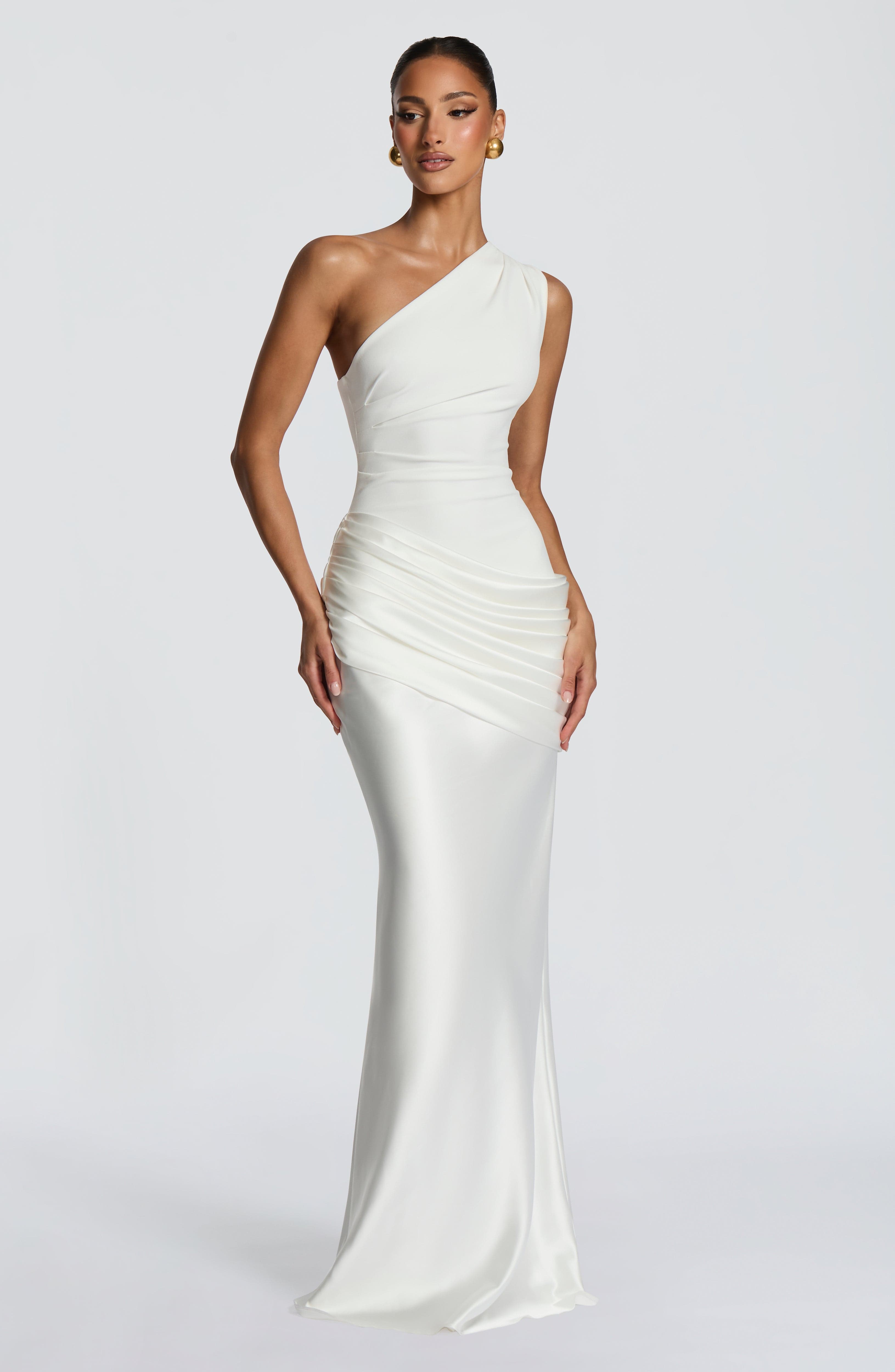 Glacier One Shoulder Gown