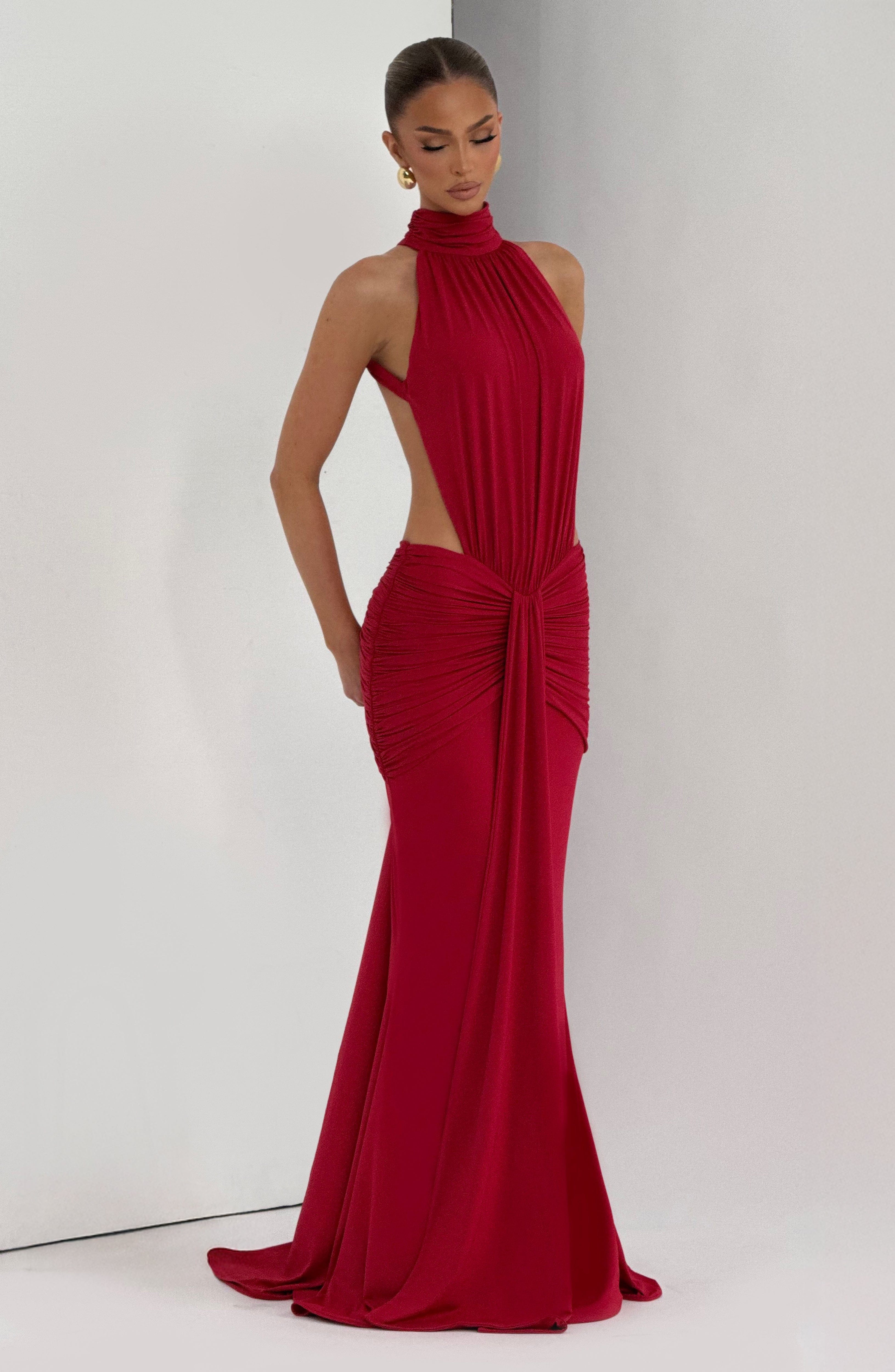 Valencia Ruched Gown Dress