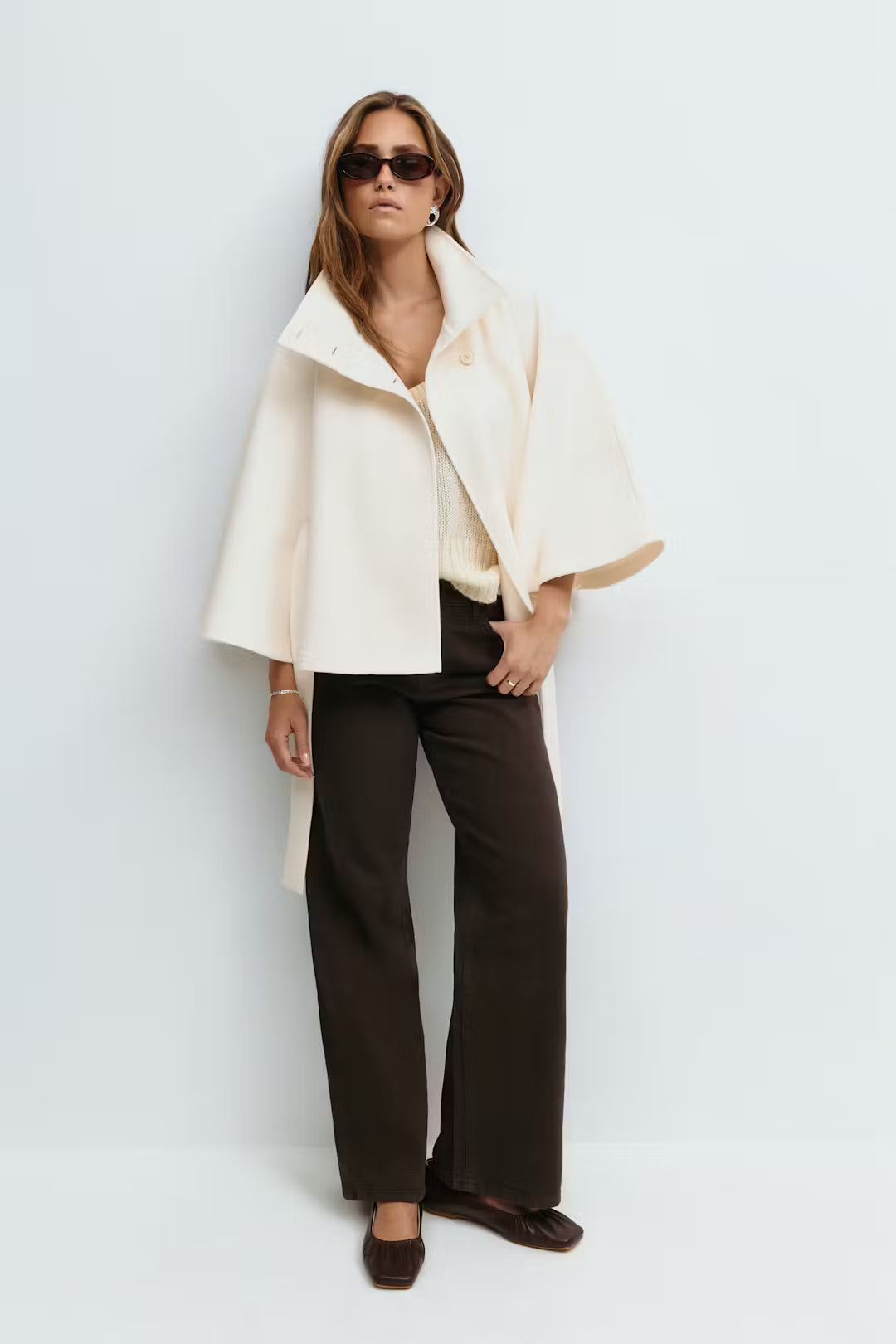 Serena Belt Cape Coat