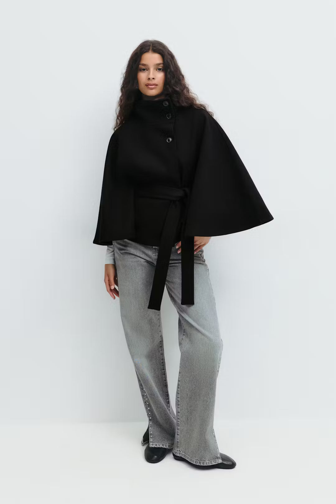 Serena Belt Cape Coat