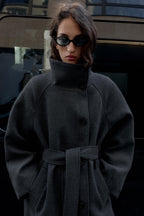 Serenelle Belted Wool Coat