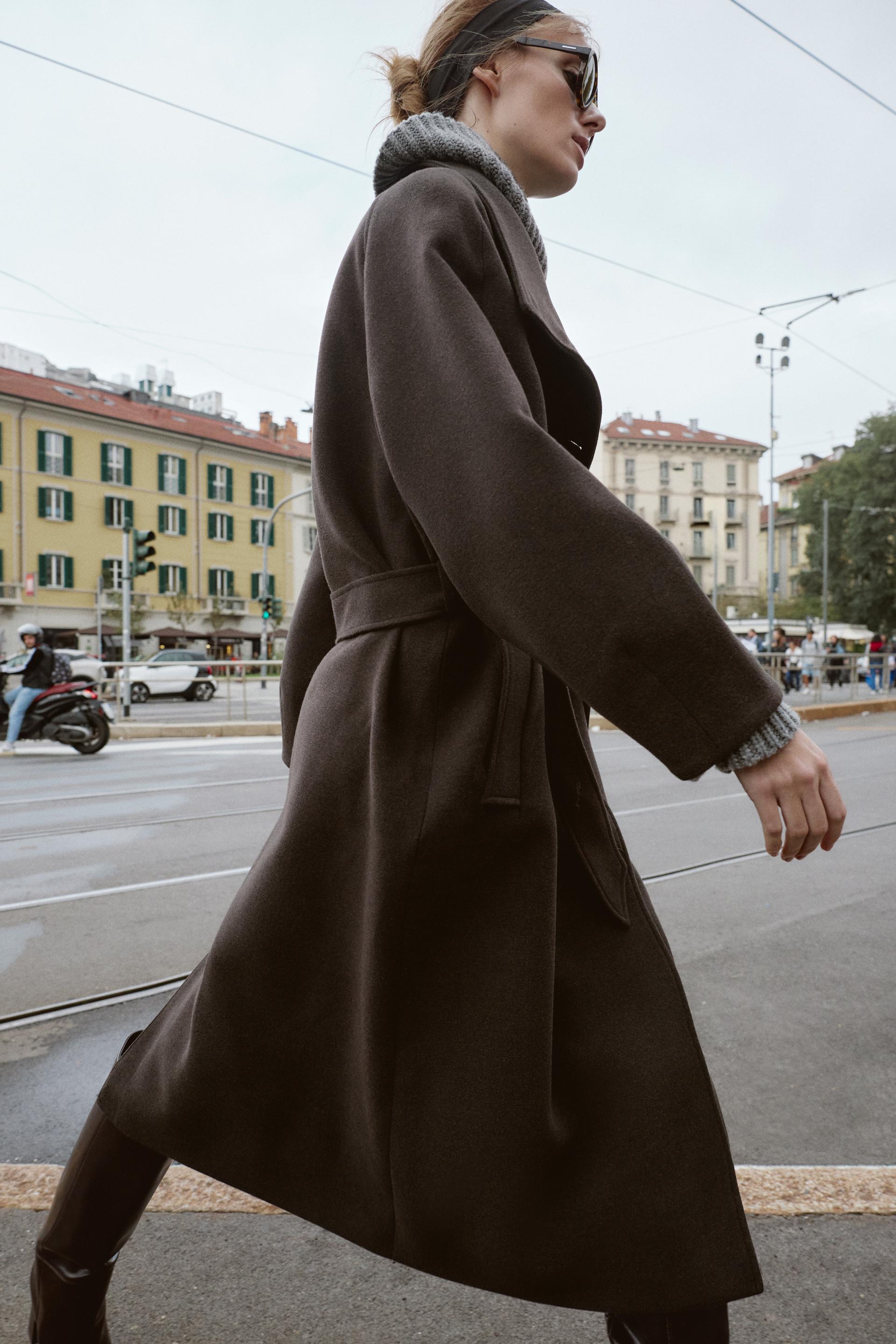 Serenelle Belted Wool Coat