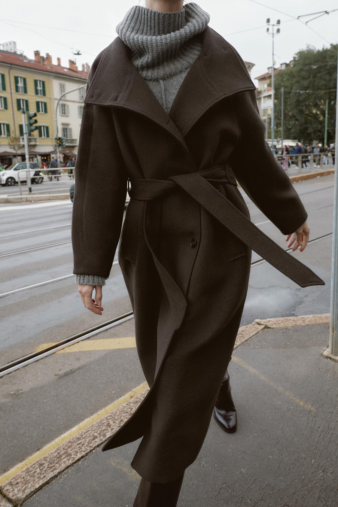 Serenelle Belted Wool Coat – Améla