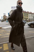 Serenelle Belted Wool Coat