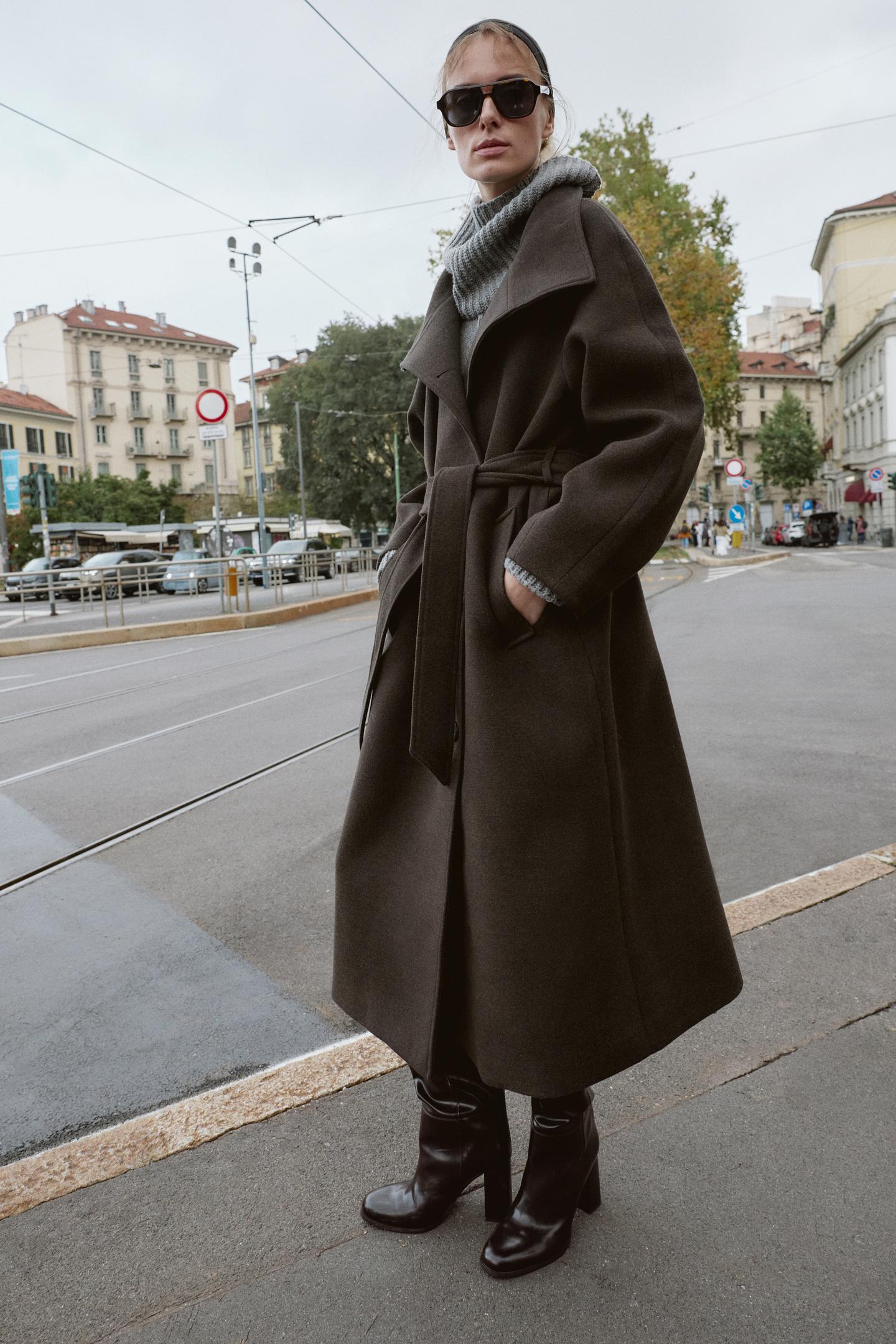 Serenelle Belted Wool Coat