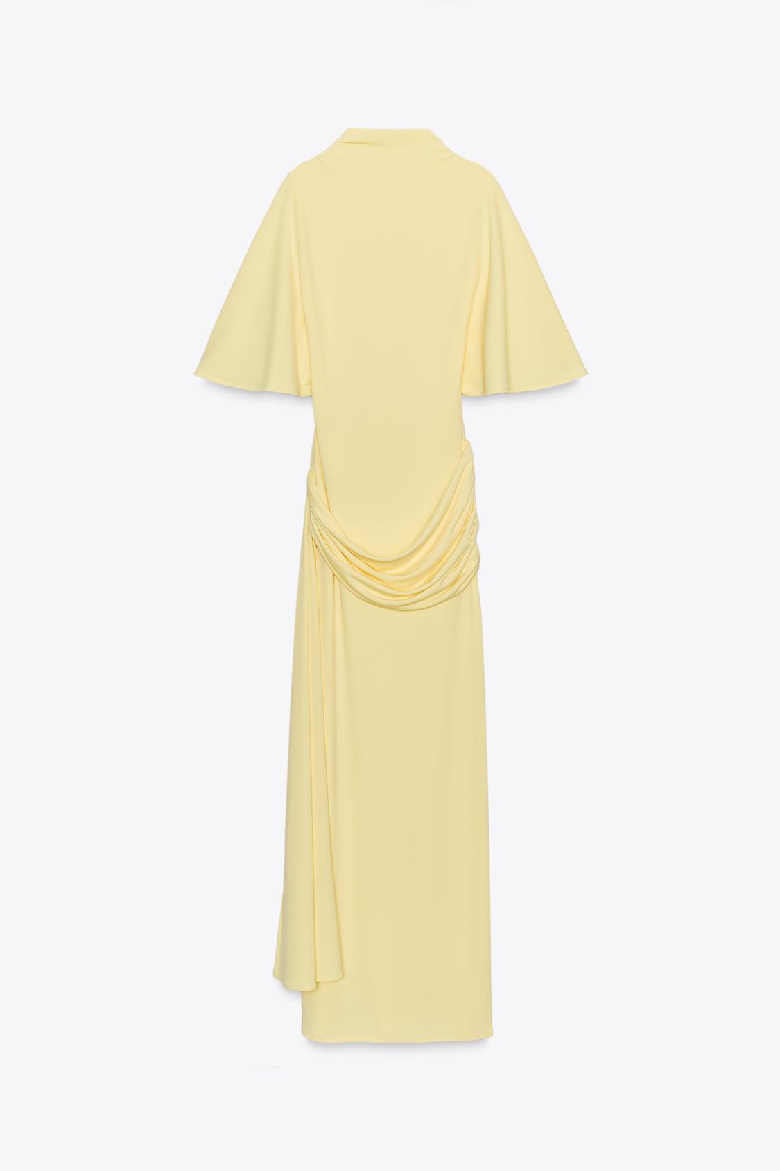 Sculpted Cape Knit Dress