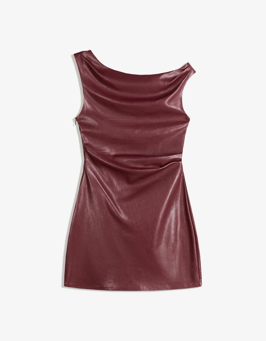 Sofia Leather Mini Dress
