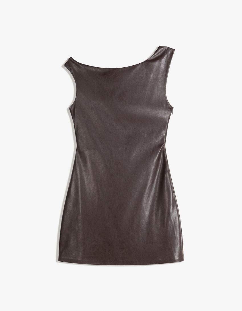 Sofia Leather Mini Dress