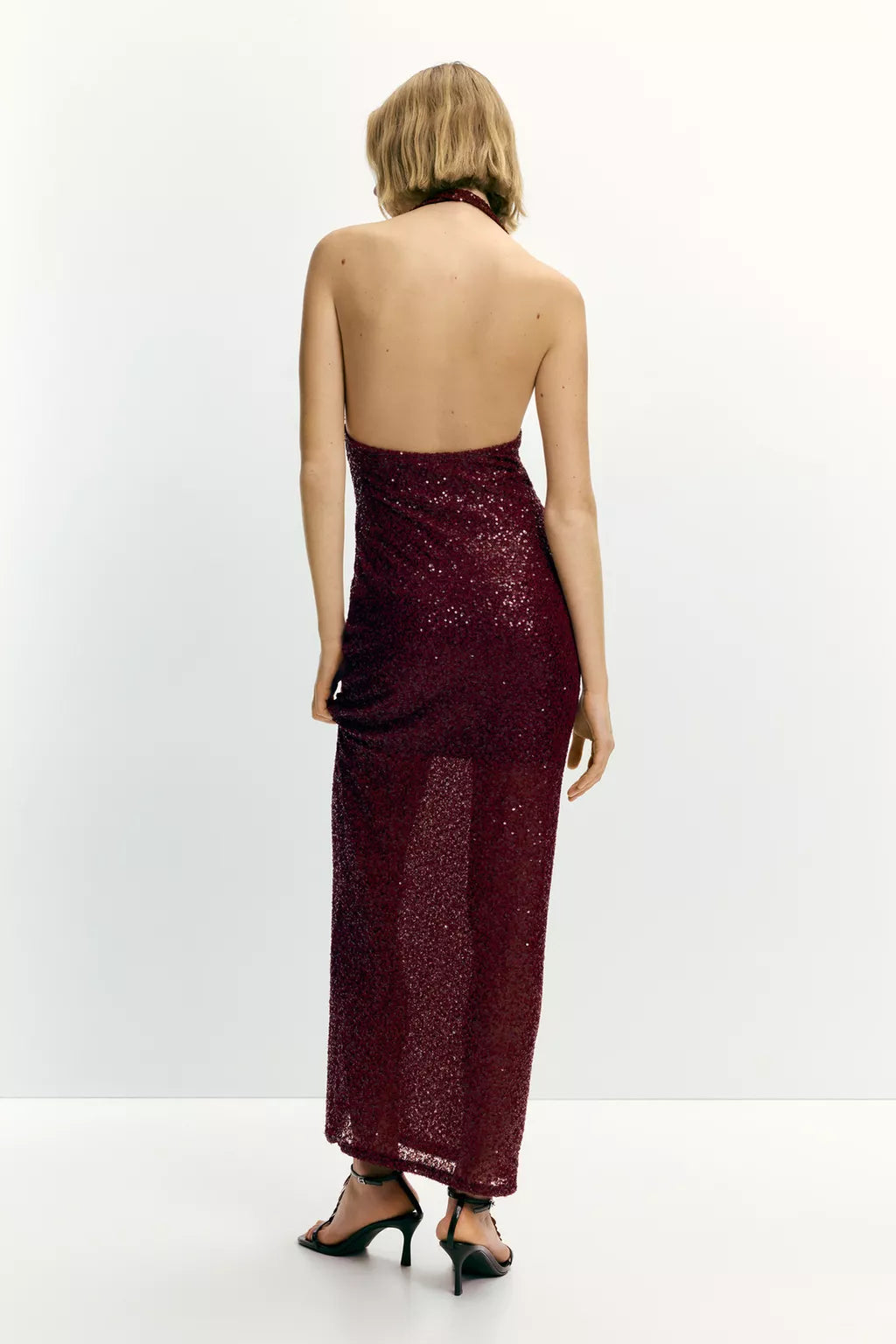 Luxe Sequin Halter Midi