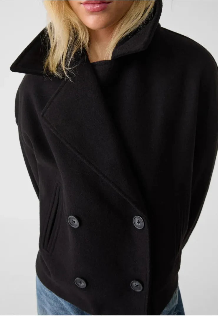 Malia | Cropped Button Coat