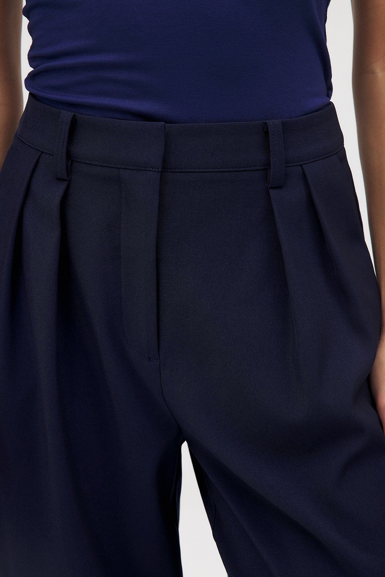 Structured Wide-Leg Trousers