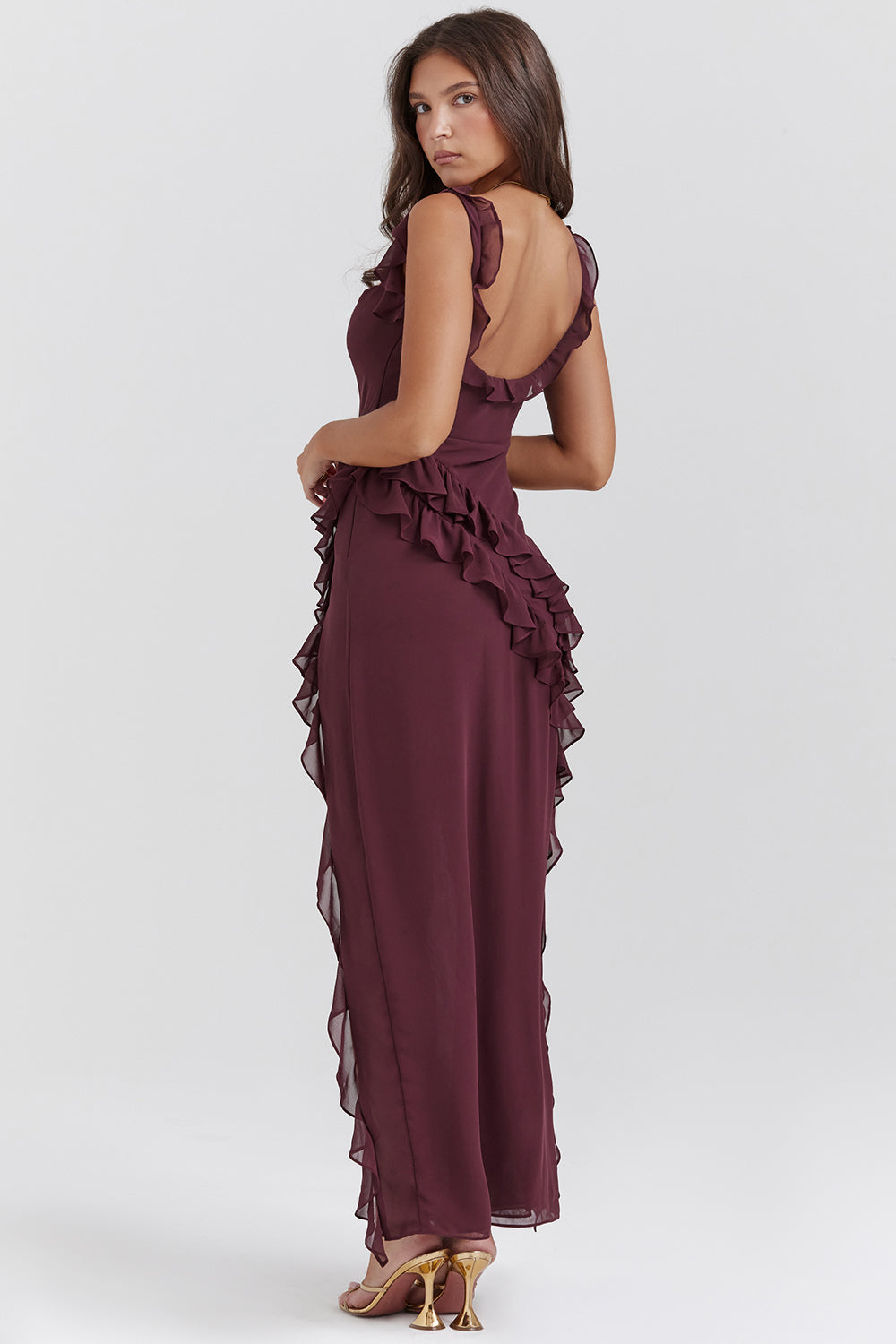 Ariela Ruffle Maxi Dress
