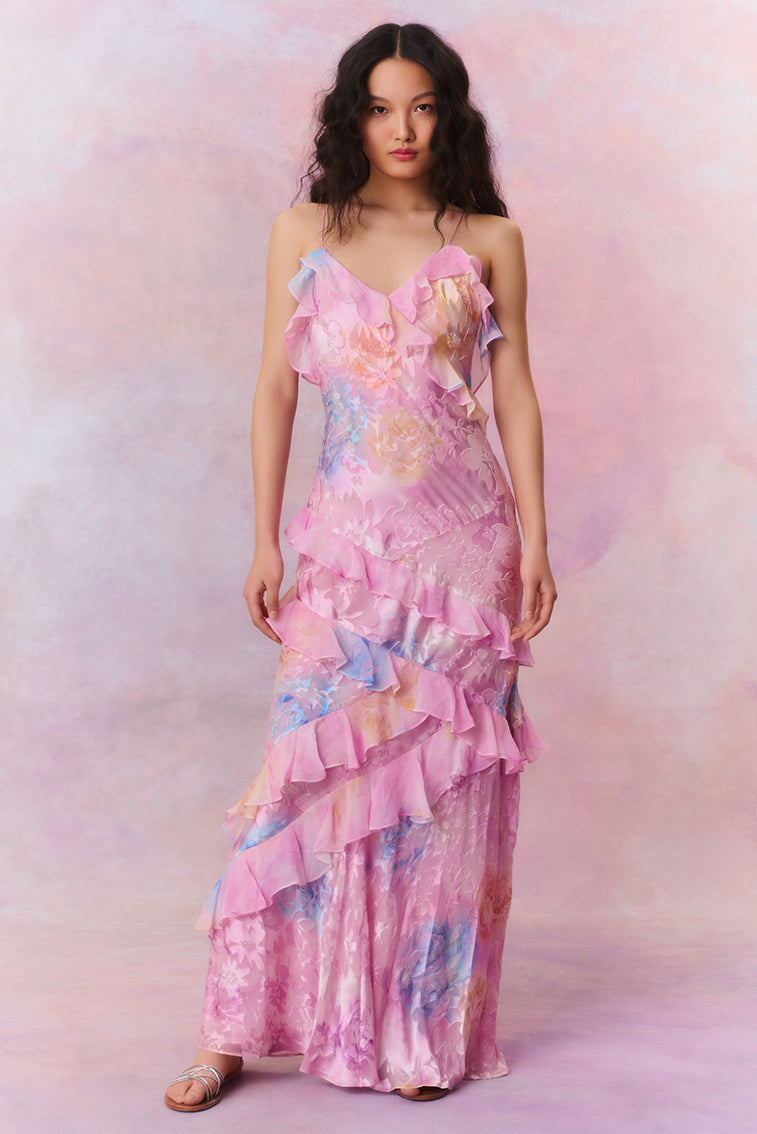 Riviera Ruffle Maxi Dress