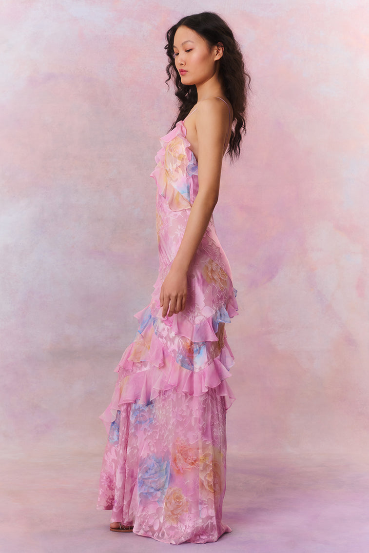 Riviera Ruffle Maxi Dress
