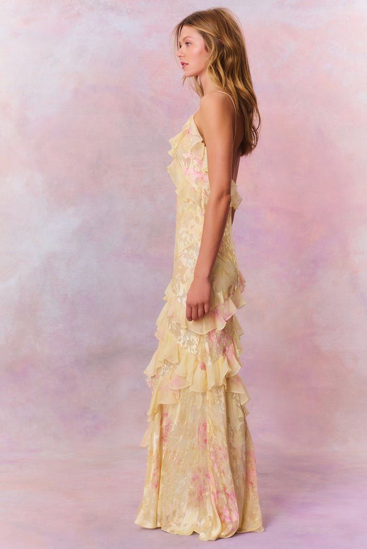 Riviera Ruffle Maxi Dress