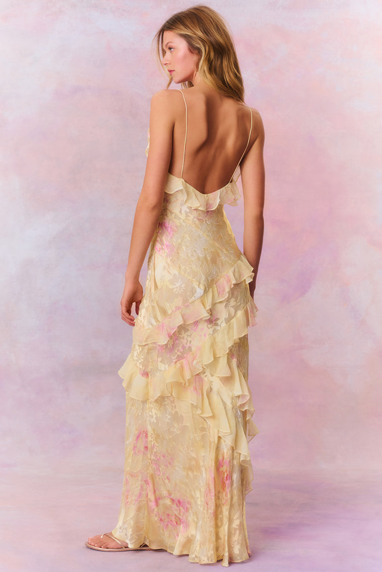 Riviera Ruffle Maxi Dress