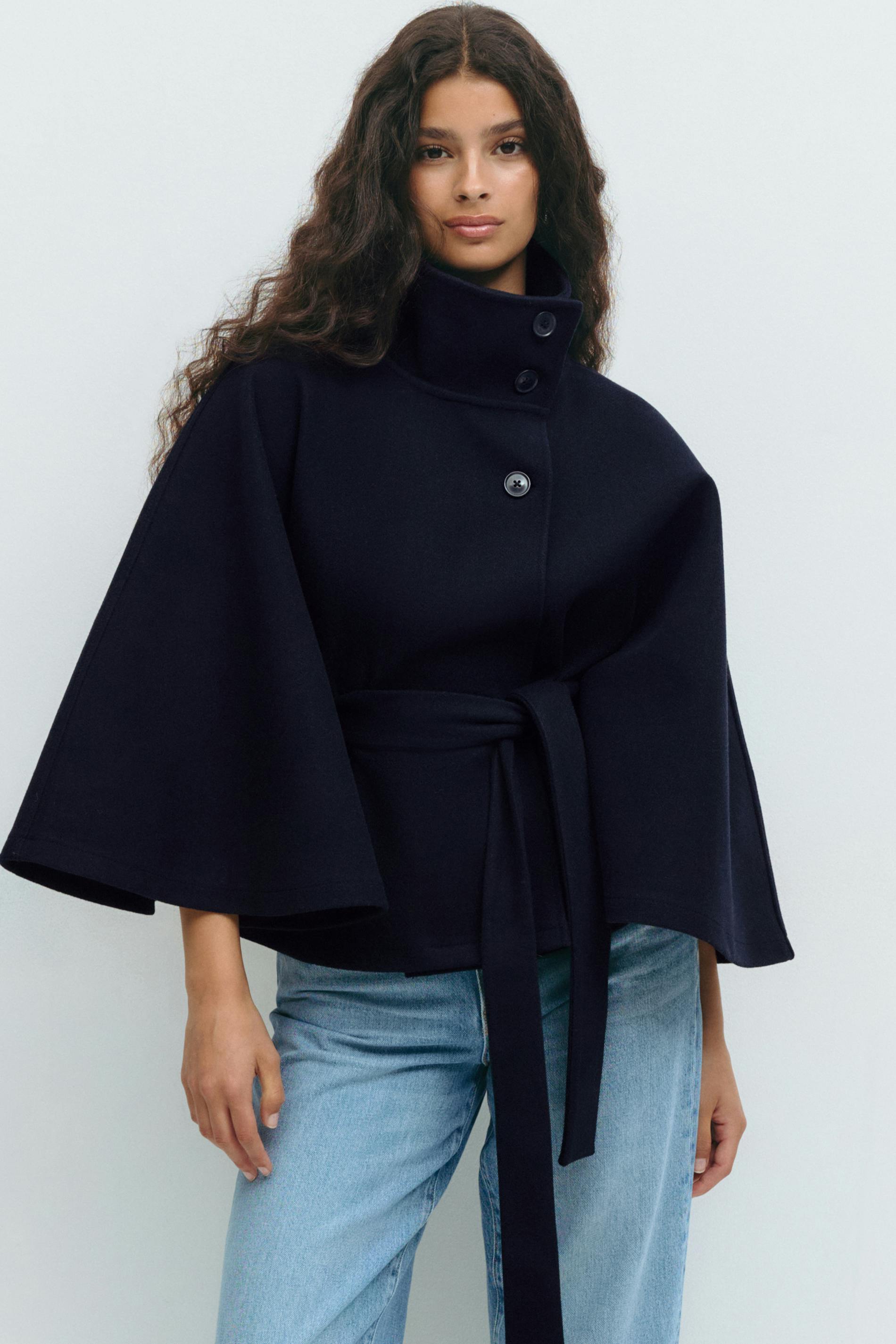 Serena Belt Cape Coat