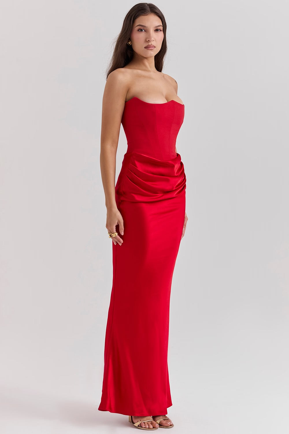Elysia Draped Gown Dress