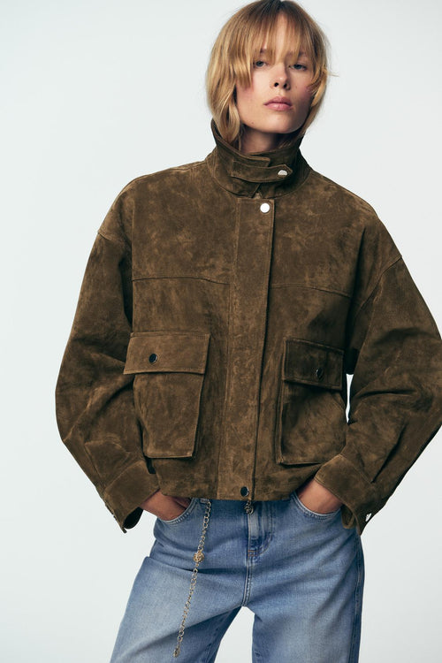 Aviator Leather Bomber
