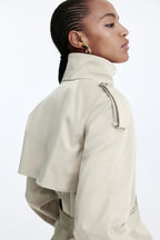 Cropped Belted Trench