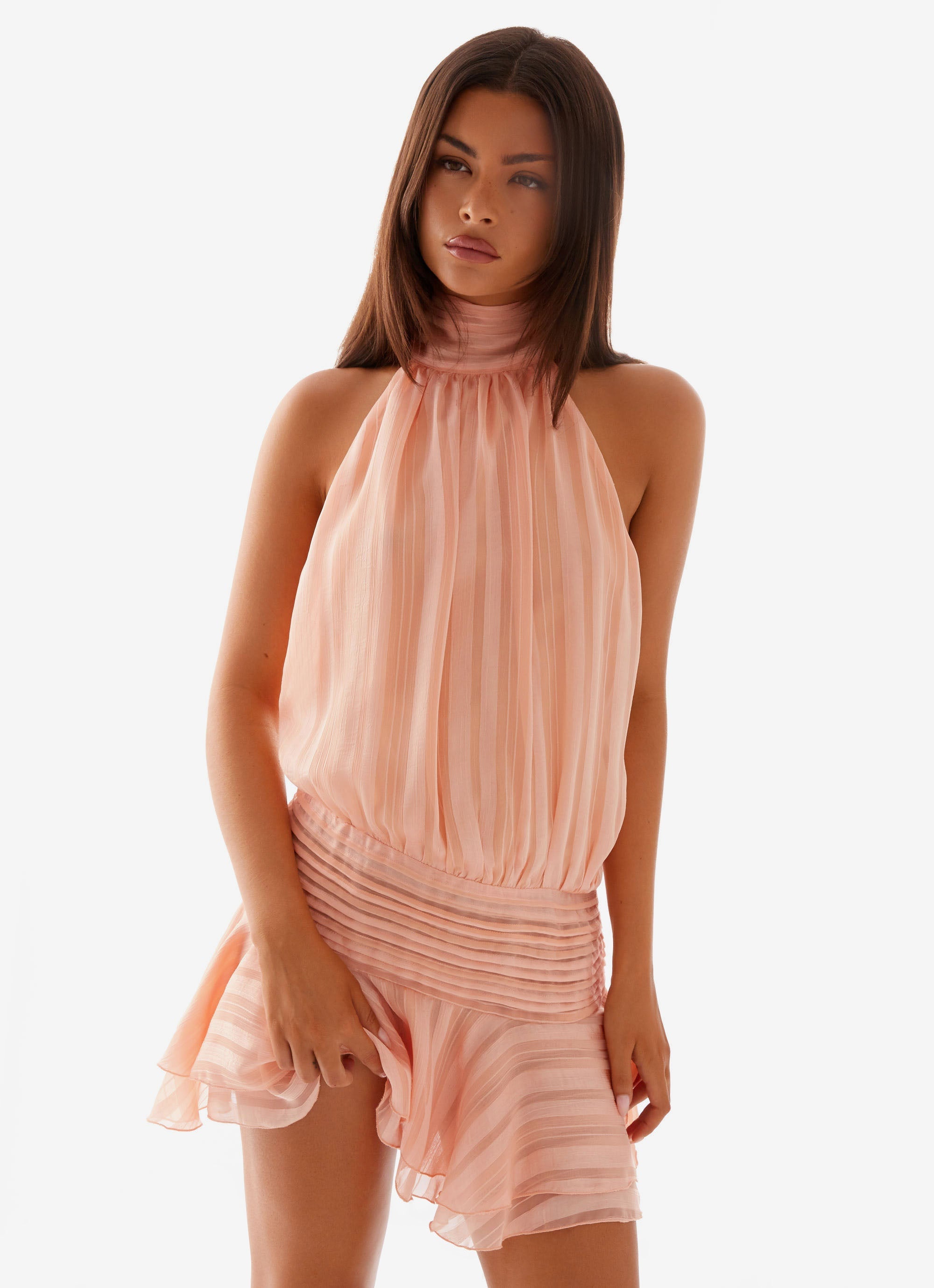 Solene Chiffon Mini Dress