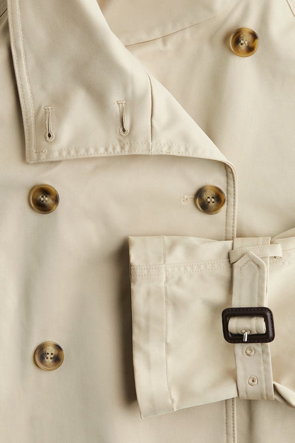 Cropped Belted Trench