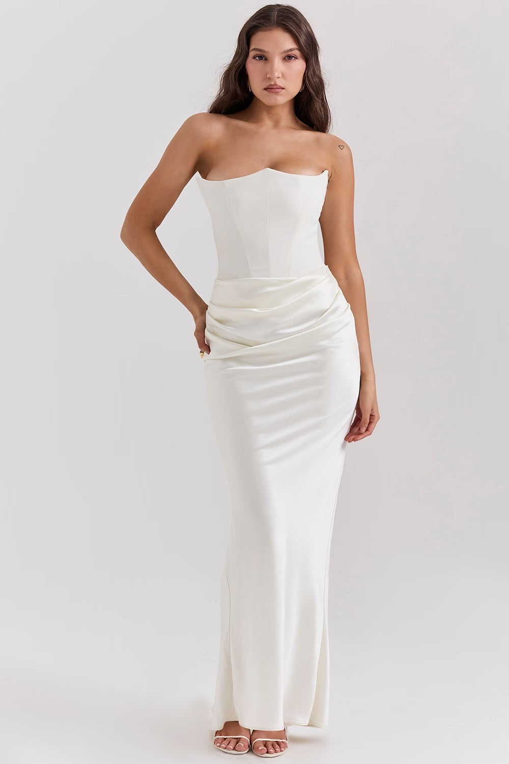 Elysia Draped Gown Dress