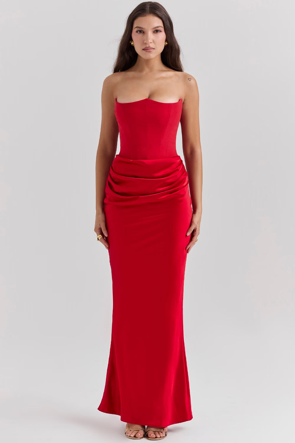 Elysia Draped Gown Dress