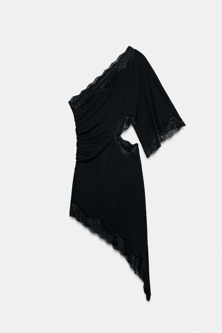 Élan Lace Asymmetric Dress