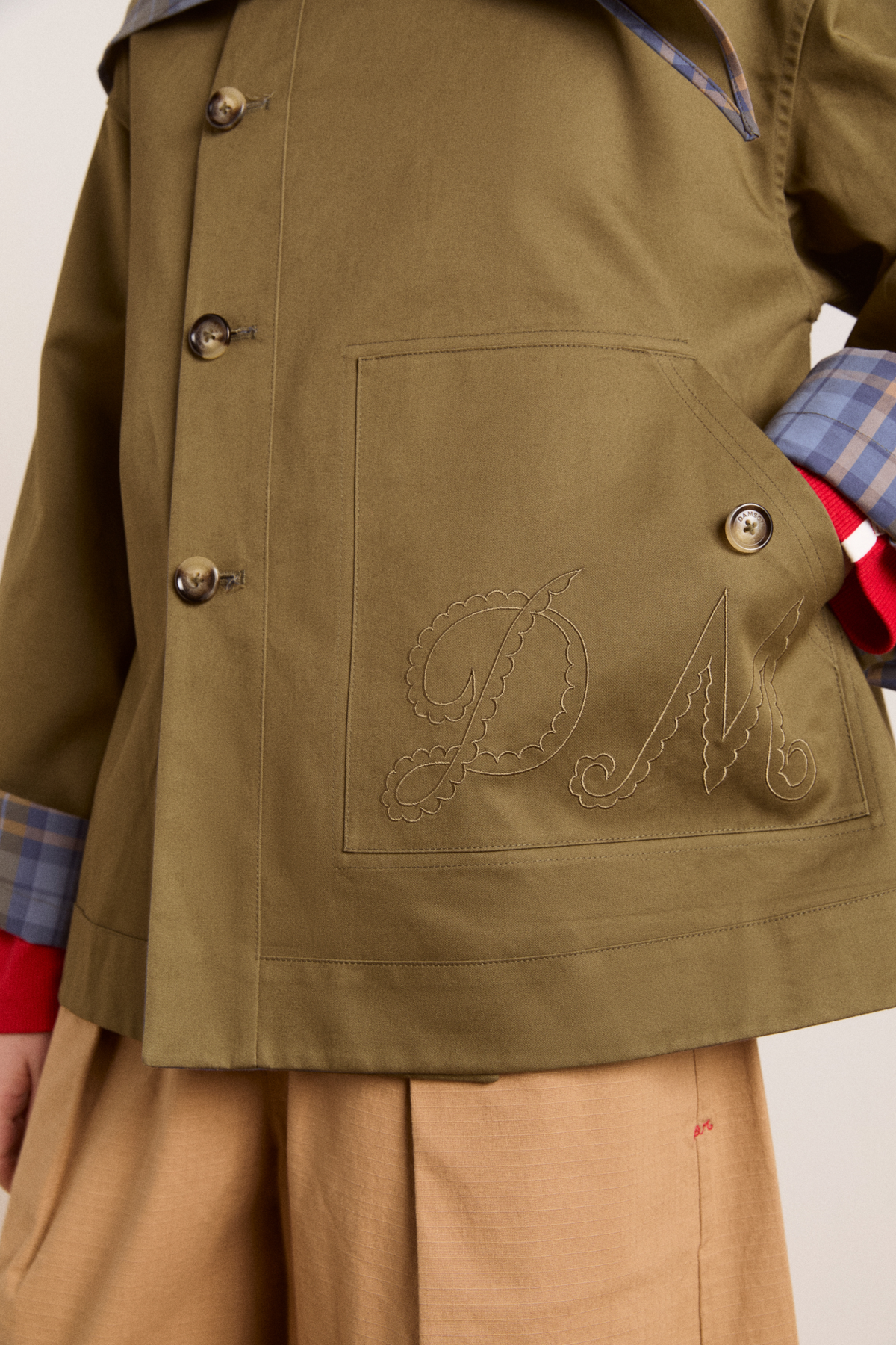 Olive Reversible Crop Trench