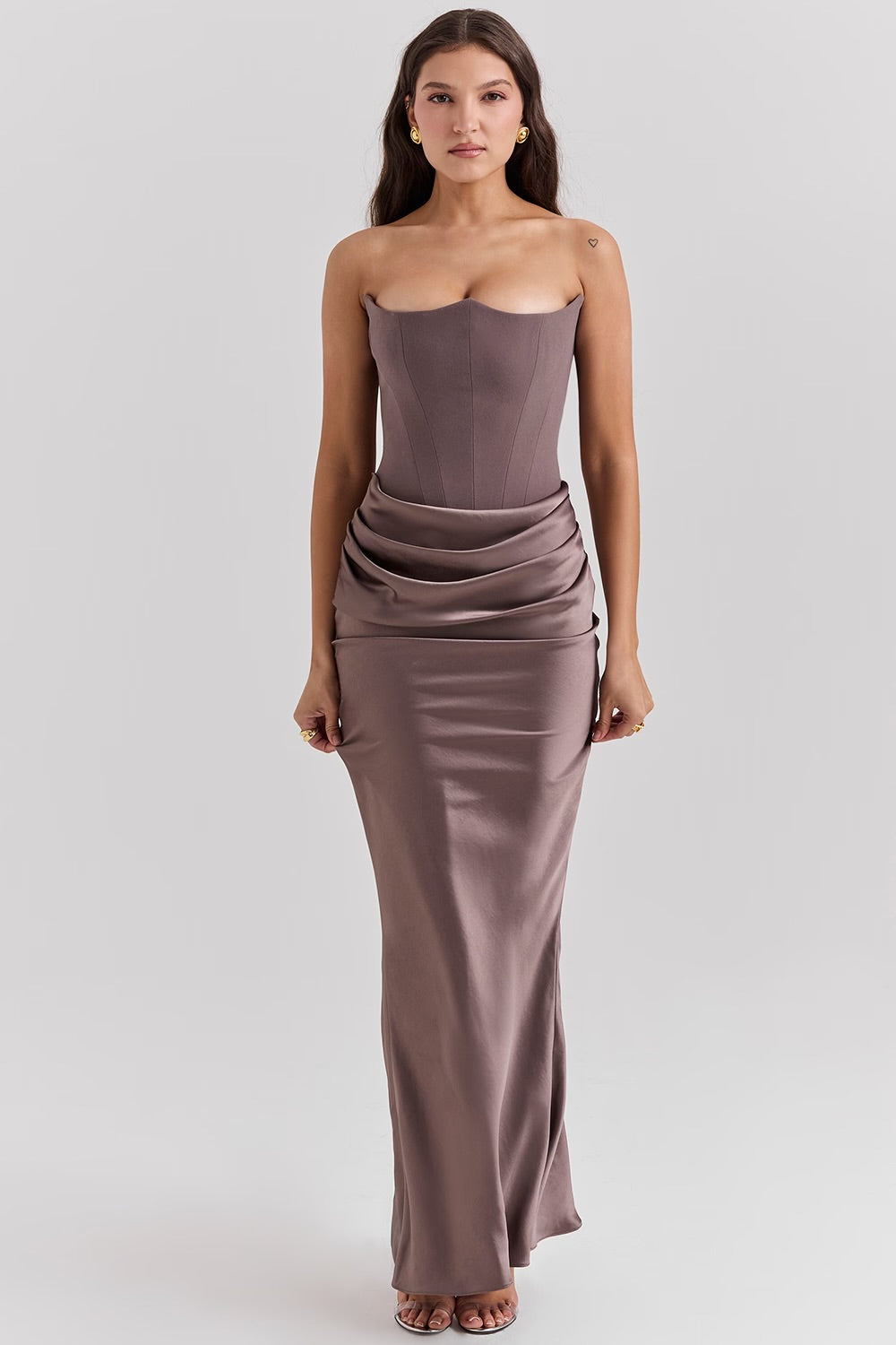 Elysia Draped Gown Dress