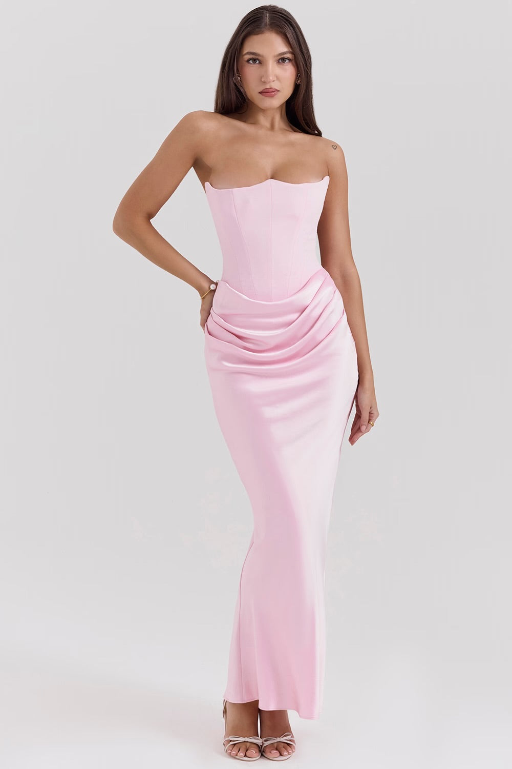 Elysia Draped Gown Dress