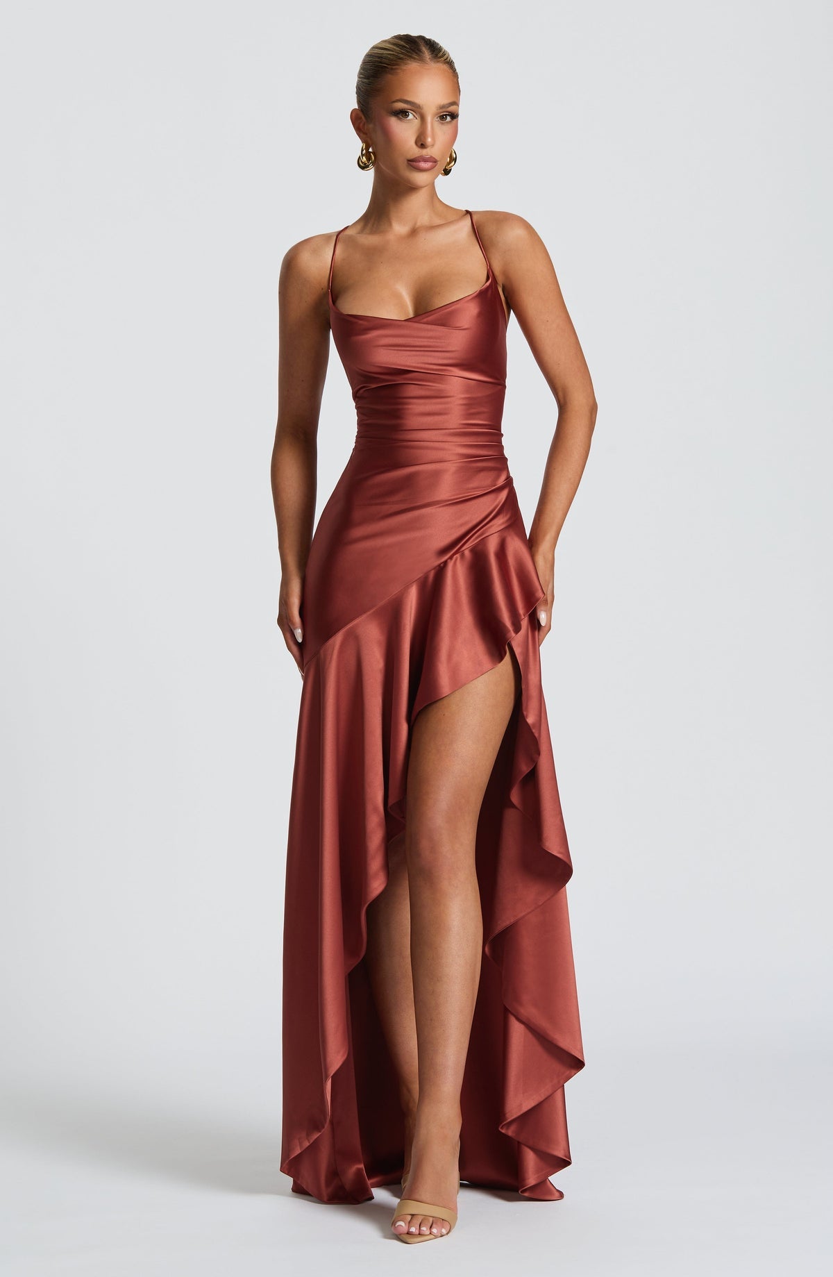 Sorelle Satin Maxi Dress