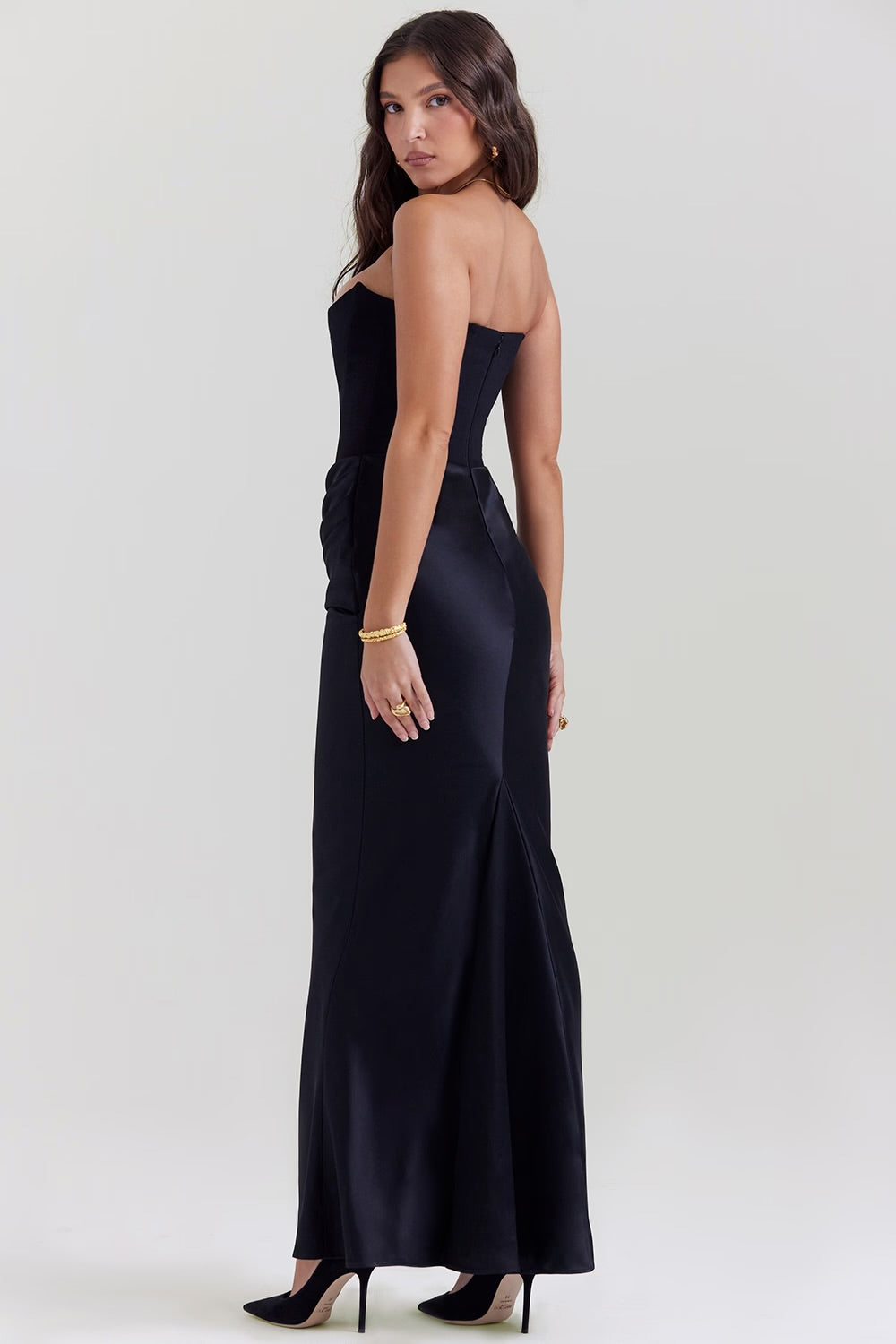 Elysia Draped Gown Dress