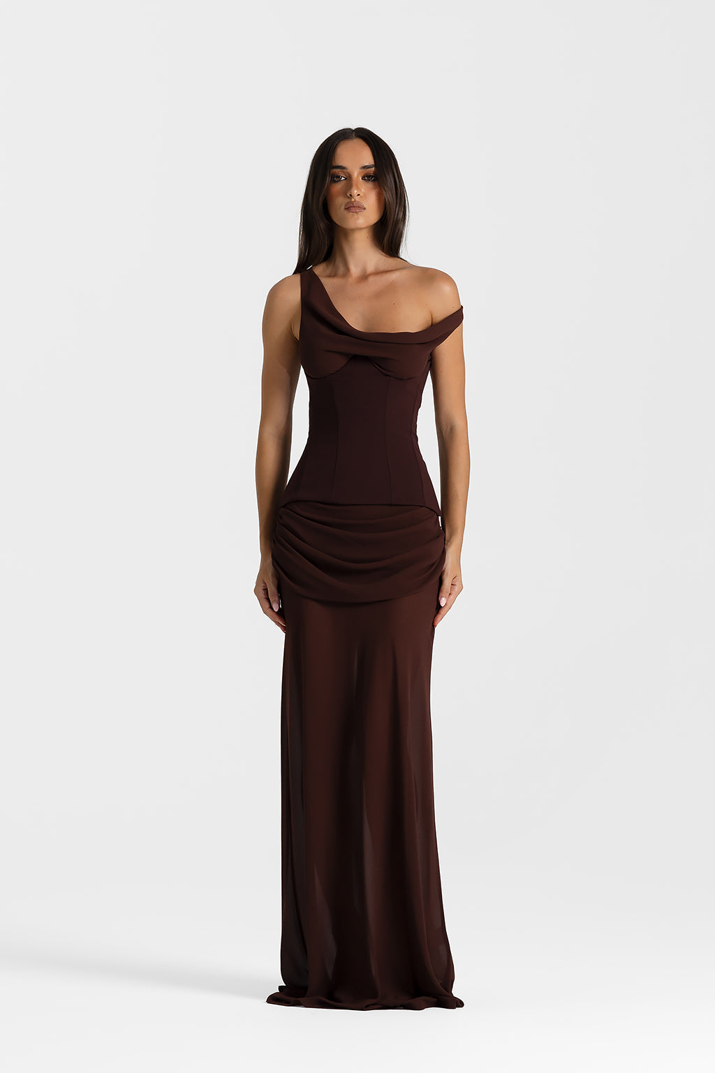 Draped Sculpt Maxi Dress