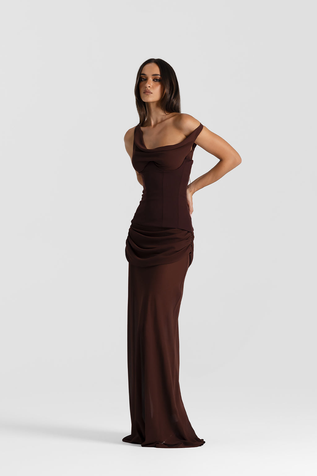 Draped Sculpt Maxi Dress