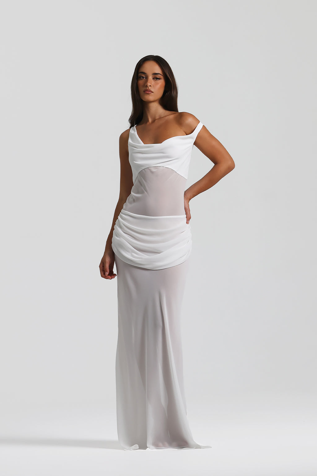 Draped Sculpt Maxi Dress