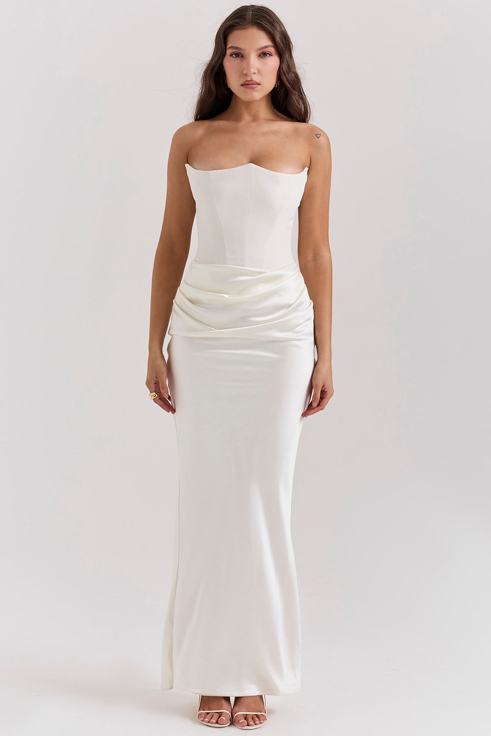 Elysia Draped Gown Dress