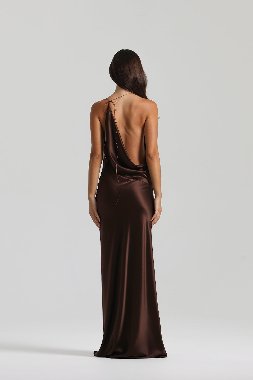 Silk Asymmetry Maxi Dress