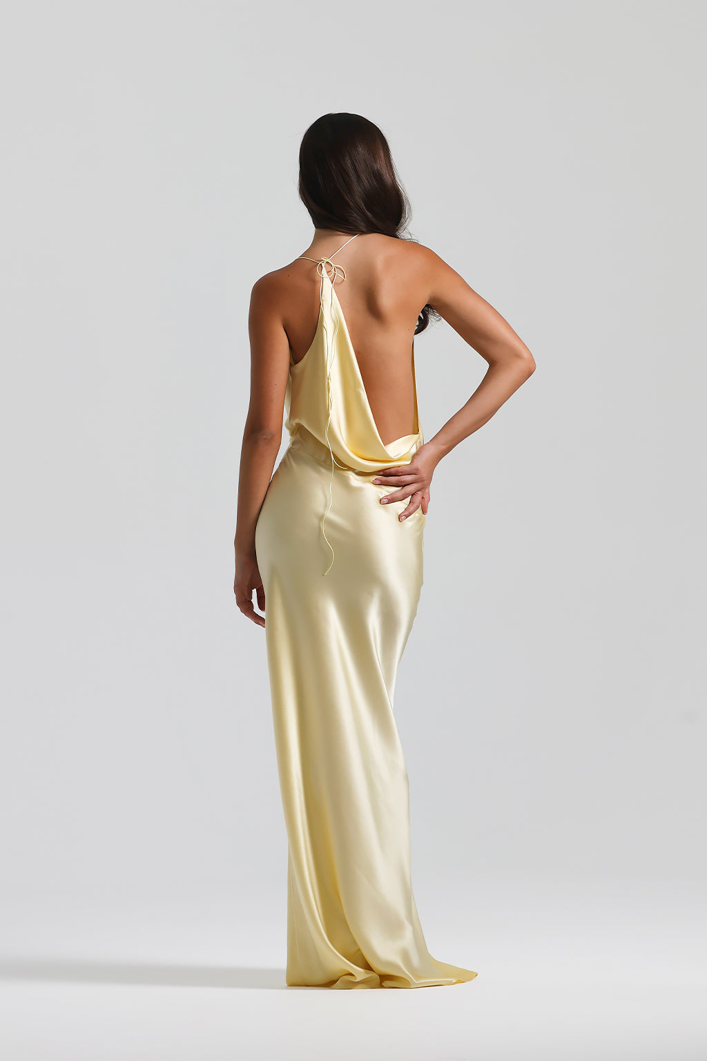 Silk Asymmetry Maxi Dress